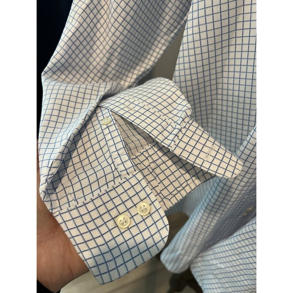 VNTG WALT DISNEY WORLD Shirt Men XXXL Long Sleeve Button Down Mickey Blue &White - Picture 7 of 16